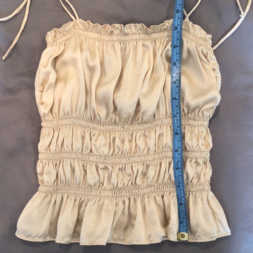 Reformation Silk Viviana Top Champagne size M Medium - Picture 13 of 13